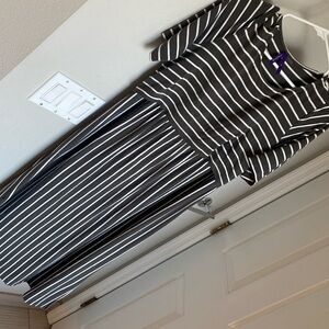 Seraphine nursing dress khaki stripe